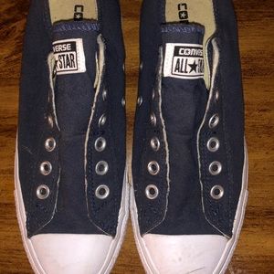 Women’s converse slip on shoes blue 8